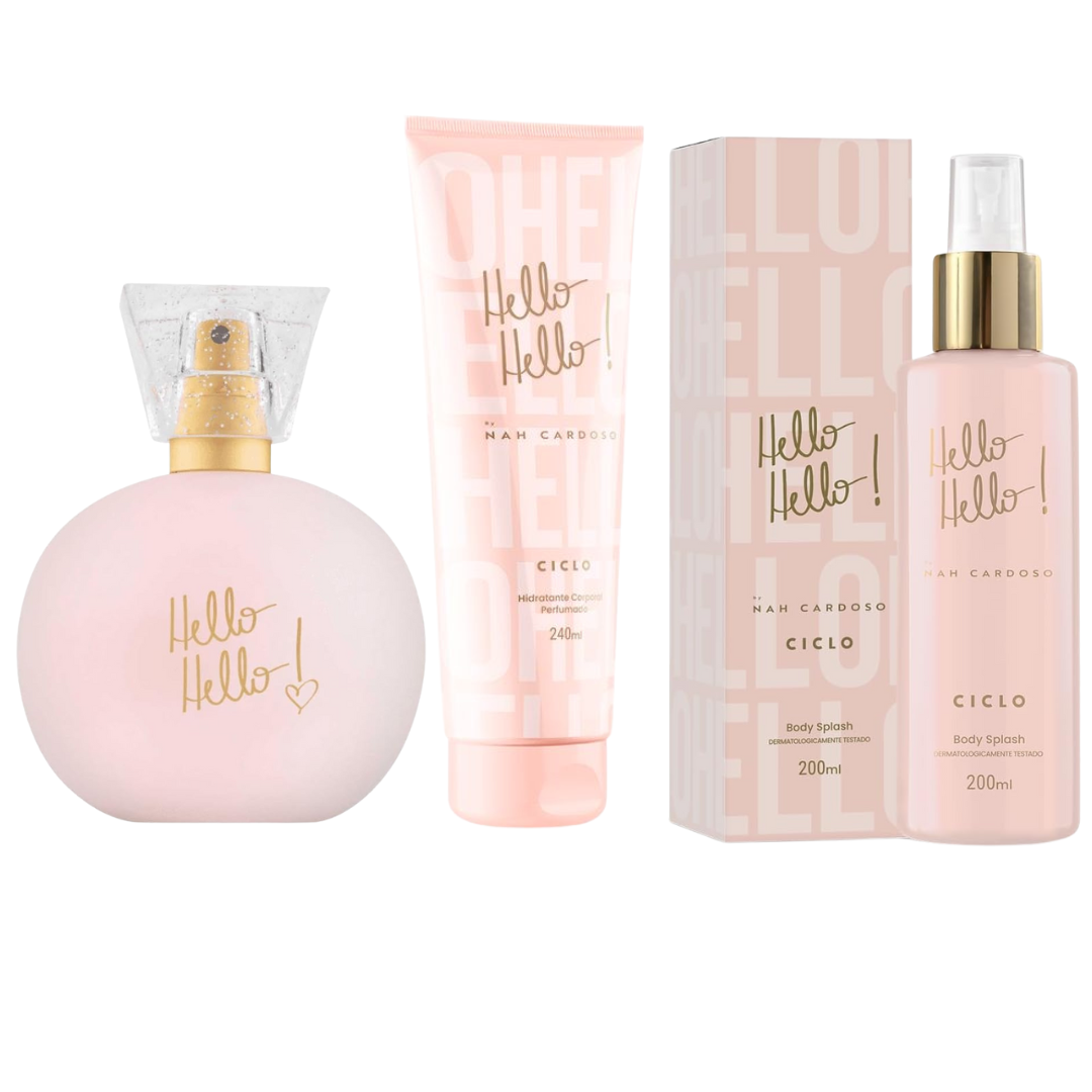 Kit Hello Hello Nah Cardoso Hidratante + Perfume + Body splash