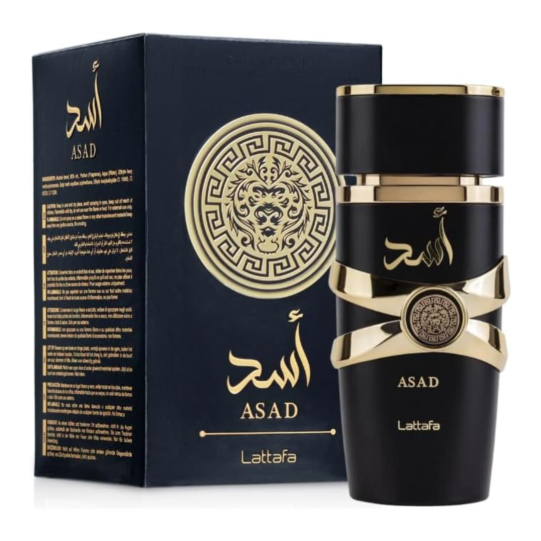 Kit Asad Lattafa - Perfume, Pasta Hidratante e Spray corporal