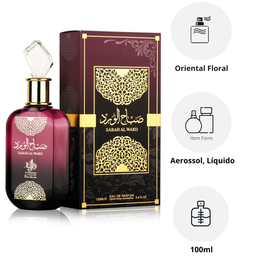 Combo Al Wataniah Sabah Al Ward – 100ml + Blow Girl Hidratante Aveludado Beijável para Região Intima Morango com Creme 320ml
