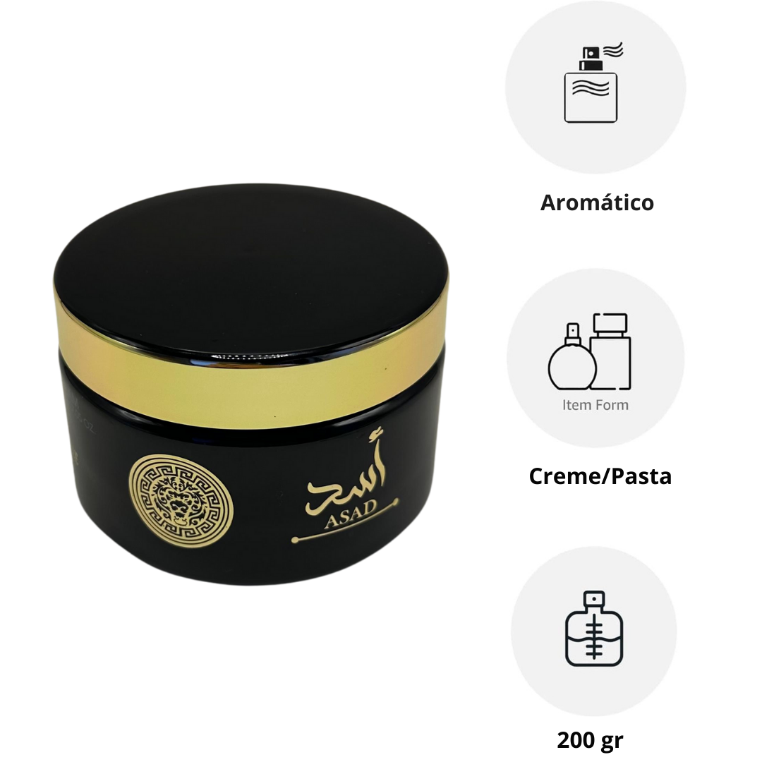 Asad Pasta Isabelle La Belle, Creme Corporal, Alta Fixação e Rendimento 200gr