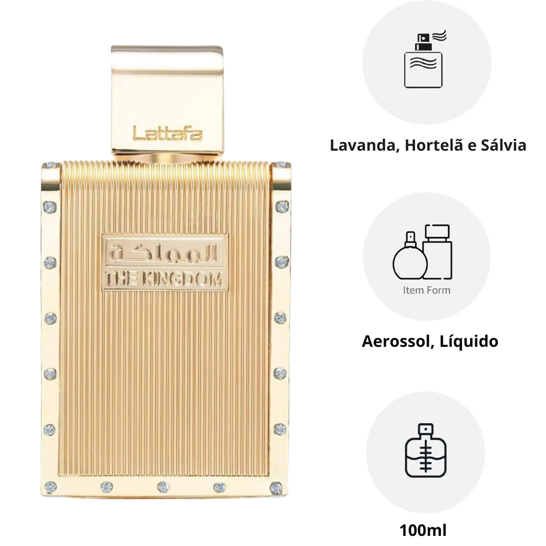 The Kingdom Lattafa Eau de Parfum - Perfume Árabe Masculino 100 ml