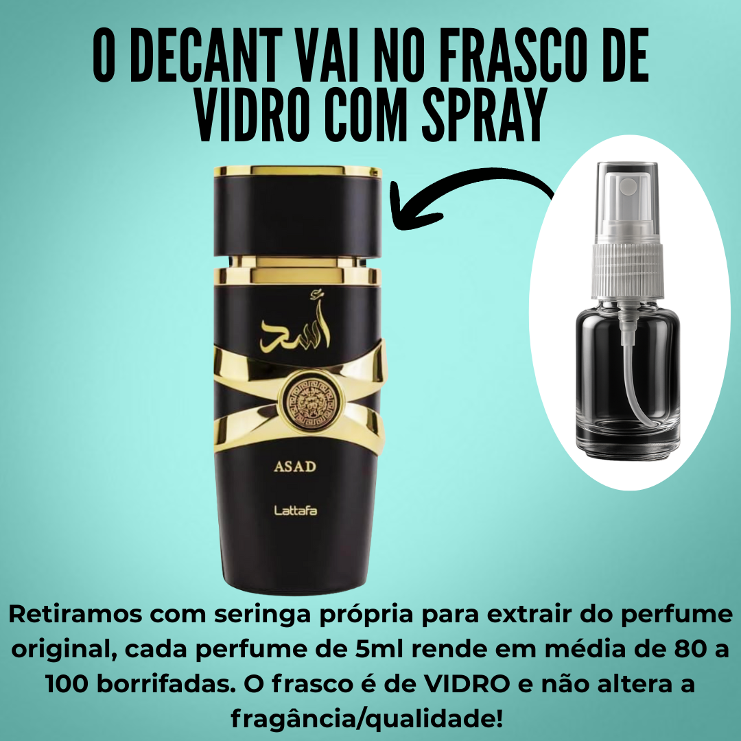 Asad Black Lattafa - Fracionado/Decant 5ml