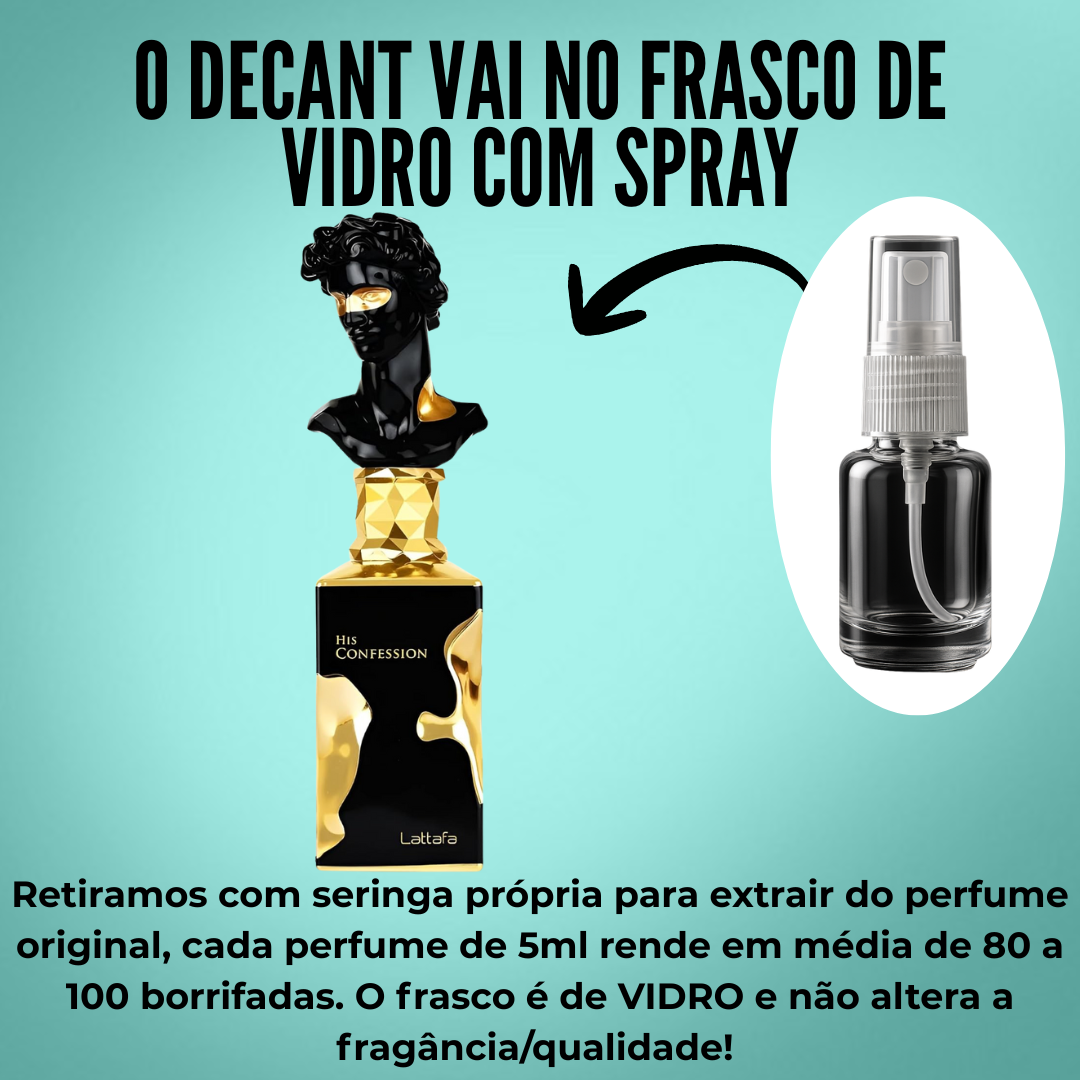 His Confession Lattafa - Fracionado/Decant 5ml