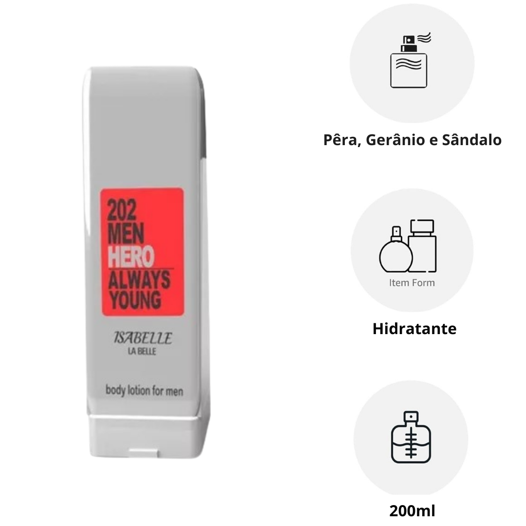 202 Men Hero Creme Corporal Isabelle La Belle 200ml